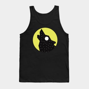 full moon howling wolf Tank Top